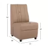 Armchair Landon  cappuccino shade PU, 51x66x93cm