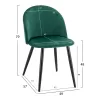 Dining Chair  with metallic legs & Cyppress Velvet 49x57x79H cm.