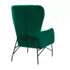 Armchair Velvet Cypress Green with metallic black leg  67x80x102 cm.