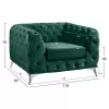 Armchair Albert,Chesterfield-style Cypress Green velvet  118x89x70