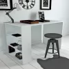 Desk office melamine in white color  90x50x70 cm.