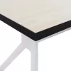 POLYPROPYLENE TABLE & HPL TABLETOP AND MDF OAK BLACK  120Χ80Χ76 cm.