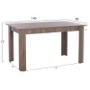 KITCHEN TABLE KELVIN  ASH GREY, 140x80x77