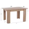 KITCHEN TABLE  KELVIN, SONOMA OAK, 140x80x77H