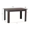 KITCHEN TABLE KELVIN, 110x80x77cmM WENGE,