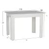 KITCHEN TABLE KELVIN  110x80x77H, WHITE