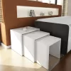 NESTING TABLES 3 PCS MELAMINE  WHITE 44.5x35x38.5Y cm.