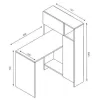 ΓΡΑΦΕΙΟ ΜΕ ΒΙΒΛΙΟΘΗΚΗ ALCOTT  ΛΕΥΚΟ ΚΑΡΥΔΙ 90x72,1x120Y εκ.