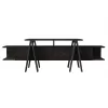 MELAMINE TV FURNITURE BLACK CARBON  160x45x50,7Y cm.