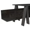 MELAMINE TV FURNITURE BLACK CARBON  160x45x50,7Y cm.