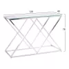 TABLE CONSOLE HOLLAND  WITH GLASS AND CHROME BASE 120X40X78