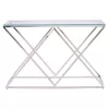 TABLE CONSOLE HOLLAND  WITH GLASS AND CHROME BASE 120X40X78