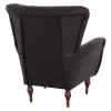 bergere, chesterfield-style, brown PU, 87x88x100