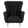 bergere, black, Chesterfield-style, 87x88x100