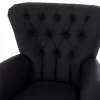 bergere, black, Chesterfield-style, 87x88x100