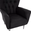 bergere, black, Chesterfield-style, 87x88x100