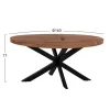 Dining Table Oval LEVINHO  solid mango wood 160x90x77H