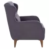 ARMCHAIR HAYES  GRAY velvet, 70x83x96 cm.