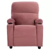 armchair relax, dusty pink velvet, recline mechanism, 80x95x103