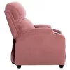 armchair relax, dusty pink velvet, recline mechanism, 80x95x103