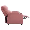 armchair relax, dusty pink velvet, recline mechanism, 80x95x103