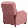 armchair relax, dusty pink velvet, recline mechanism, 80x95x103