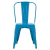 DINING CHAIR MELITA  METAL IN BLUE COLOR 43x50x82Hcm.