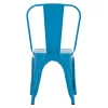 DINING CHAIR MELITA  METAL IN BLUE COLOR 43x50x82Hcm.