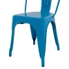 DINING CHAIR MELITA  METAL IN BLUE COLOR 43x50x82Hcm.