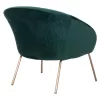 armchair JOYCE, cypress green velvet, metallic legs