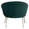 armchair JOYCE, cypress green velvet, metallic legs