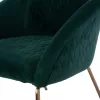 armchair JOYCE, cypress green velvet, metallic legs