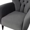 bergere, chesterfield-style, grey velvet, 87x88x100