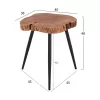 Side coffee table  solid acacia wood 38X40X48H