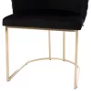 ARMCHAIR “SOLANA”  BLACK VELVET WITH METAL LEGS IN GOLD COLOR 54x63x87H CM.