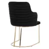 ARMCHAIR “SOLANA”  BLACK VELVET WITH METAL LEGS IN GOLD COLOR 54x63x87H CM.