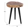 ACACIA TABLE  SOLID ACACIA WITH BLACK LEGS 40X40X49.5H CM