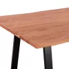 ACACIA DINING TABLE  SOLID ACACIA WITH BLACK LEGS 200X100X77H CM