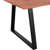 ACACIA DINING TABLE  SOLID ACACIA WITH BLACK LEGS 200X100X77H CM