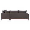 MESINA corner sofa, gray, high leg, 2pcs, right corner, stain-resistant and water-repellent fabric