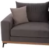 MESINA corner sofa, gray, high leg, 2pcs, right corner, stain-resistant and water-repellent fabric