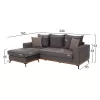 PORTOFINO corner sofa, grey, high leg