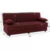 ANDRI  SOFA-BED, 3 SEATER, RED FABRIC