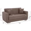 sofa-bed, 150x84x88cm, beige, 2-seater