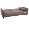 3-SEATER SOFA-BED, BEIGE, TALL BACK, 215x84x88