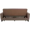 3-SEATER SOFA-BED, BEIGE, TALL BACK, 215x84x88