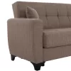 3-SEATER SOFA-BED, BEIGE, TALL BACK, 215x84x88