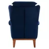 blue velvet armchair, 75x100x100cm