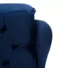 blue velvet armchair, 75x100x100cm