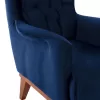 blue velvet armchair, 75x100x100cm